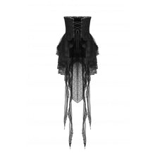 Load image into Gallery viewer, Dark In Love Gothic Luxe Lace Asymmetrical Tunic Skirt
