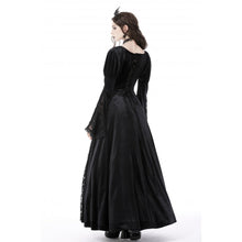 Load image into Gallery viewer, Dark in Love Gothic Vintage Style Velvet and Lace Maxi Dress
