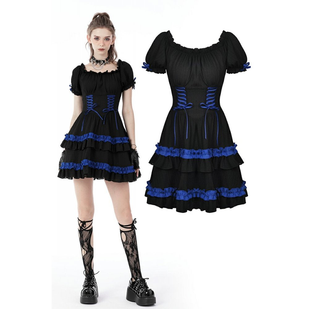 Dark In Love Gothic Ruffled Doll Dress