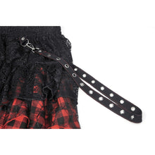Load image into Gallery viewer, Dark In Love Rebel Girl Irregular Layered Skirt
