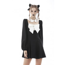 Load image into Gallery viewer, Dark In Love Gothic Lolita Bow-Knot Dress
