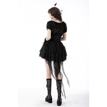 Load image into Gallery viewer, Dark In Love Gothic Luxe Lace Asymmetrical Tunic Skirt
