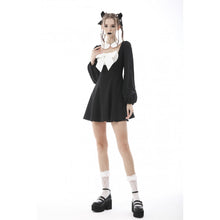 Load image into Gallery viewer, Dark In Love Gothic Lolita Bow-Knot Dress

