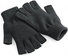 Load image into Gallery viewer, Black Knit Fingerless Gloves
