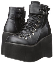 Load image into Gallery viewer, Demonia Kera-21 Platform Boots in Matte Black Vegan Leather
