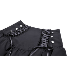 Load image into Gallery viewer, Dark in Love Black Lace Up Skirt
