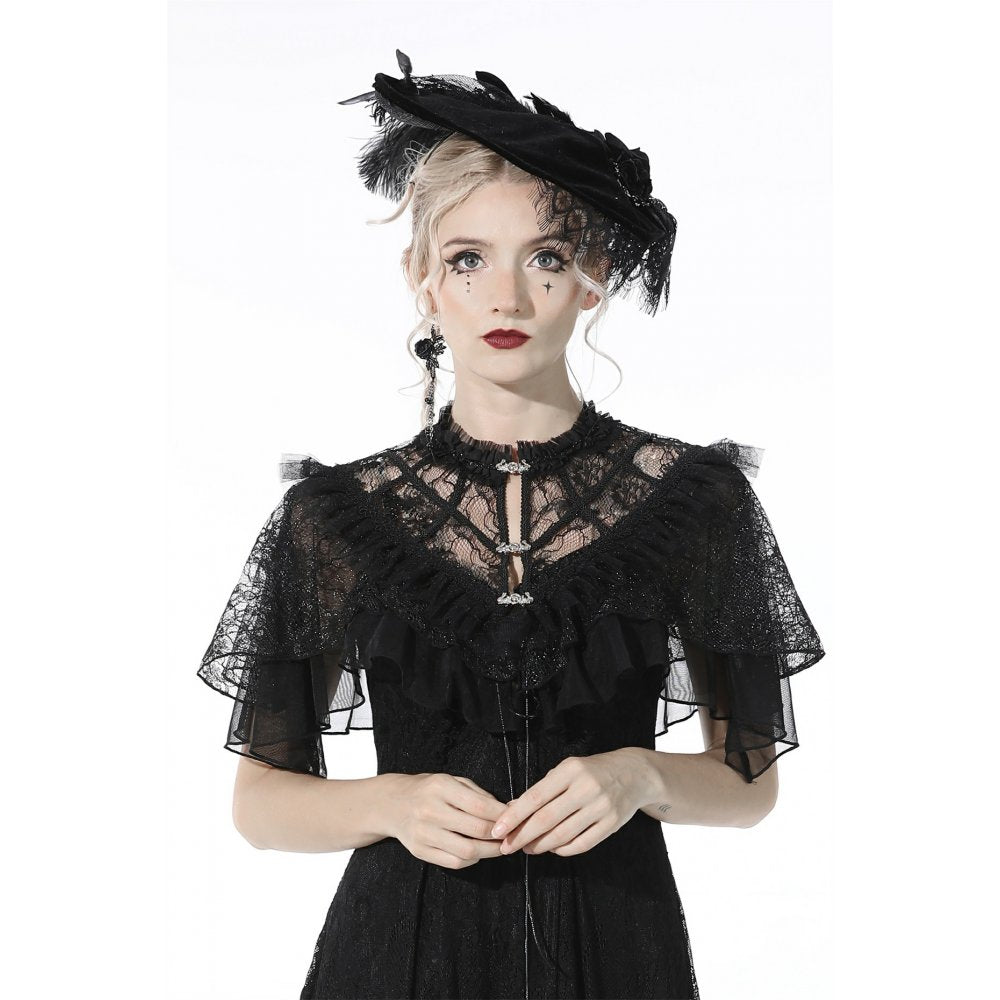 Dark in Love Gothic Lace Short Cape