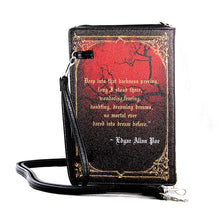 Load image into Gallery viewer, The Raven Vintage Book Clutch Bag In Vinyl
