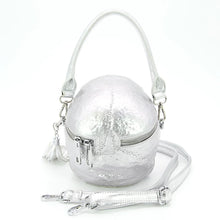 Load image into Gallery viewer, Silver Metallic Skull Head Bag
