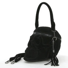 Load image into Gallery viewer, Skull Velvet Handbag in Black
