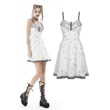 Load image into Gallery viewer, Dark in Love Punk White Strap Dress
