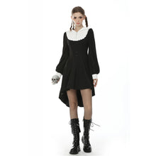 Load image into Gallery viewer, Dark in Love White Hoodie Rebel Black Dress
