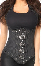 Load image into Gallery viewer, Daisy Corsets Steel Boned Pinstripe Underbust Corset w/Buckling  (Plus Available)
