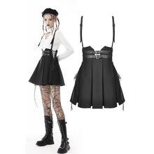 Load image into Gallery viewer, Dark In Love Pleated Overall Side Lacing Dress

