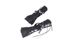 Load image into Gallery viewer, Dark in Love Distressed Lace-Up Gloves
