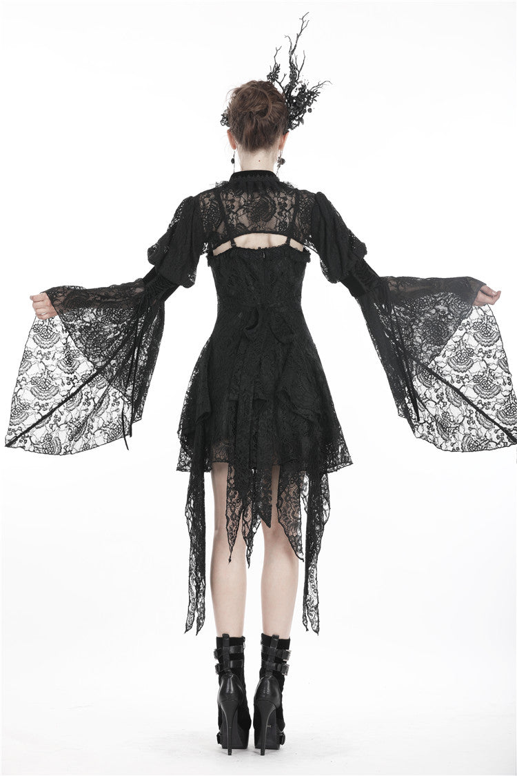 Dark in Love Gothic Lace Shrug With Long Lacey Sleeves