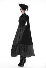 Load image into Gallery viewer, Dark in Love Gothic Black Velvet Witch Cape with Long Big Sleeves
