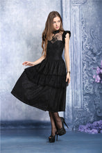 Load image into Gallery viewer, Dark in Love Gothic Lolita Tiered Peacock Dress
