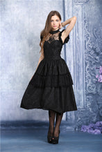 Load image into Gallery viewer, Dark in Love Gothic Lolita Tiered Peacock Dress
