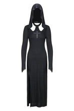 Load image into Gallery viewer, Dark in Love Long Knitted Hooded Dress
