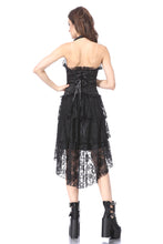 Load image into Gallery viewer, Dark in Love Black Corset Cocktail Dress
