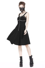 Load image into Gallery viewer, Dark in Love Skater Dress With Metal Eyelets
