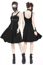 Load image into Gallery viewer, Dark in Love Skater Dress With Metal Eyelets
