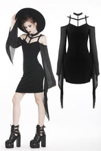 Load image into Gallery viewer, Dark in Love Tulle Sleeves Dress
