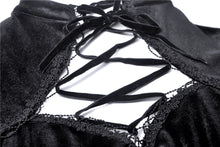 Load image into Gallery viewer, Dark in Love Black Velvet Vintage-Style Bodycon Dress
