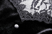 Load image into Gallery viewer, Dark in Love Gothic Lolita Frilly Lace Velvet Dress
