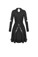 Load image into Gallery viewer, Dark in Love Zipper Front Strap Dress
