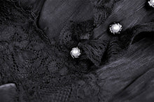 Load image into Gallery viewer, Dark in Love Black Vintage-Style Short-Sleeved Dress
