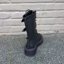 Load image into Gallery viewer, Demonia Emily-322 Black Vegan Leather Platform Boot
