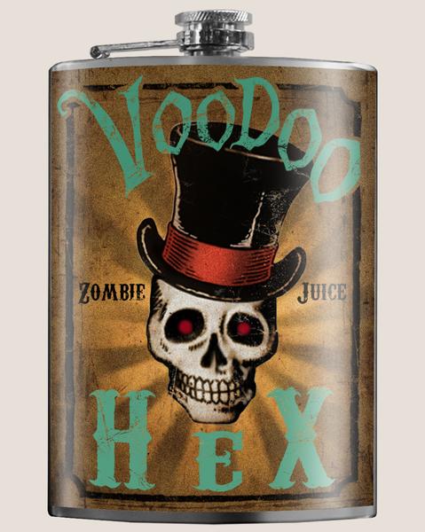 Voodoo Hex Skull Flask