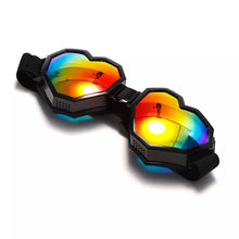 Load image into Gallery viewer, Black Heart Shaped Oversized Rave Goggles/ Sunglasses
