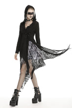 Load image into Gallery viewer, Dark in Love Hooded Distressed Wrap Jacket
