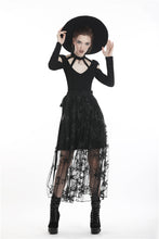Load image into Gallery viewer, Dark in Love Black Star Sheer Mesh Skirt
