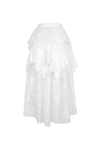 Load image into Gallery viewer, Dark in Love Punk White Irregular Lace Cocktail Skirt
