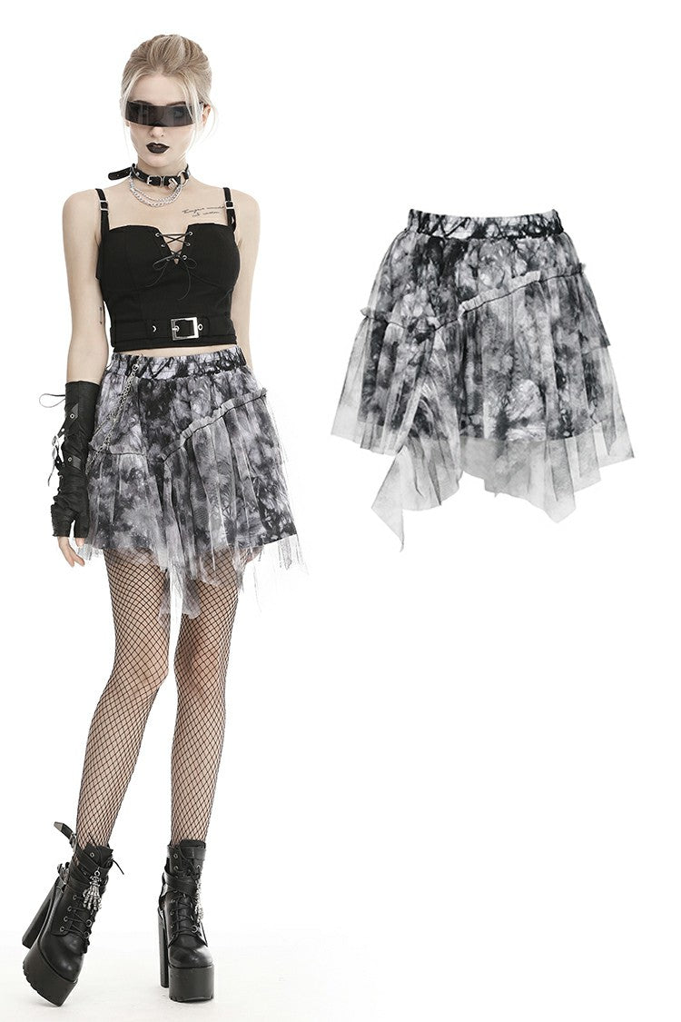 Dark in Love Punk Decadent Dyeing Mini Skirt