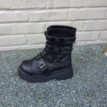 Load image into Gallery viewer, Demonia Renegade-55 Vegan Leather Black Boot
