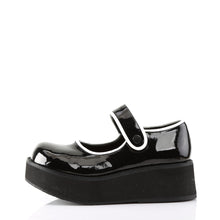 Load image into Gallery viewer, Demonia Sprite-01 Platform Mary Janes in Black and White Patent
