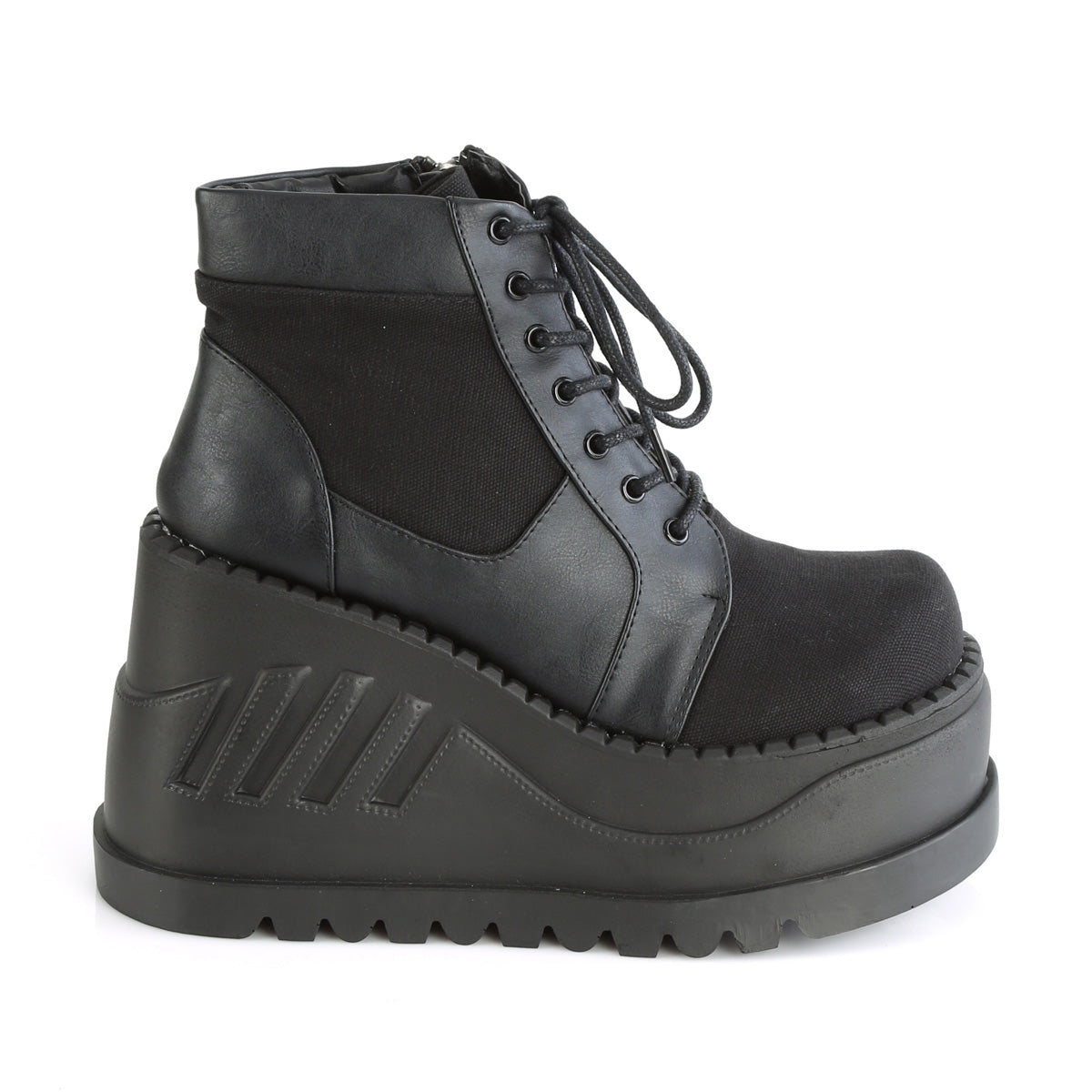 Demonia Vegan Leather Platform Boots - Black