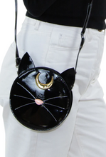 Load image into Gallery viewer, Mystical Black Cat Face Crossbody Bag
