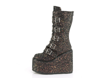 Load image into Gallery viewer, Demonia Swing-230G Black Glitter Boots
