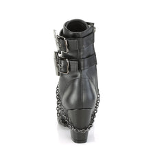 Load image into Gallery viewer, Demonia Vivika-128 High-Heeled Chain Boot in Black Vegan Leather
