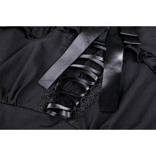 Load image into Gallery viewer, Dark In Love Gothic Ribbon Neck-tie Dress
