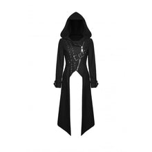 Load image into Gallery viewer, Dark in Love Asymmetrical Hooded Long Coat
