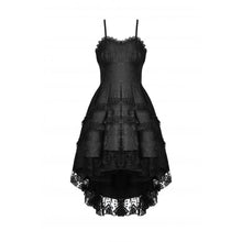 Load image into Gallery viewer, Dark In Love Magic Girl Pleated Black Rose Dress
