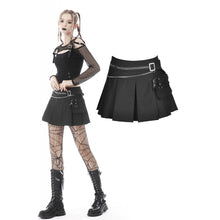 Load image into Gallery viewer, Dark In Love Pleated Mini Skirt With Pocket
