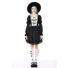 Load image into Gallery viewer, Dark in Love Black &amp; White Doll Dress
